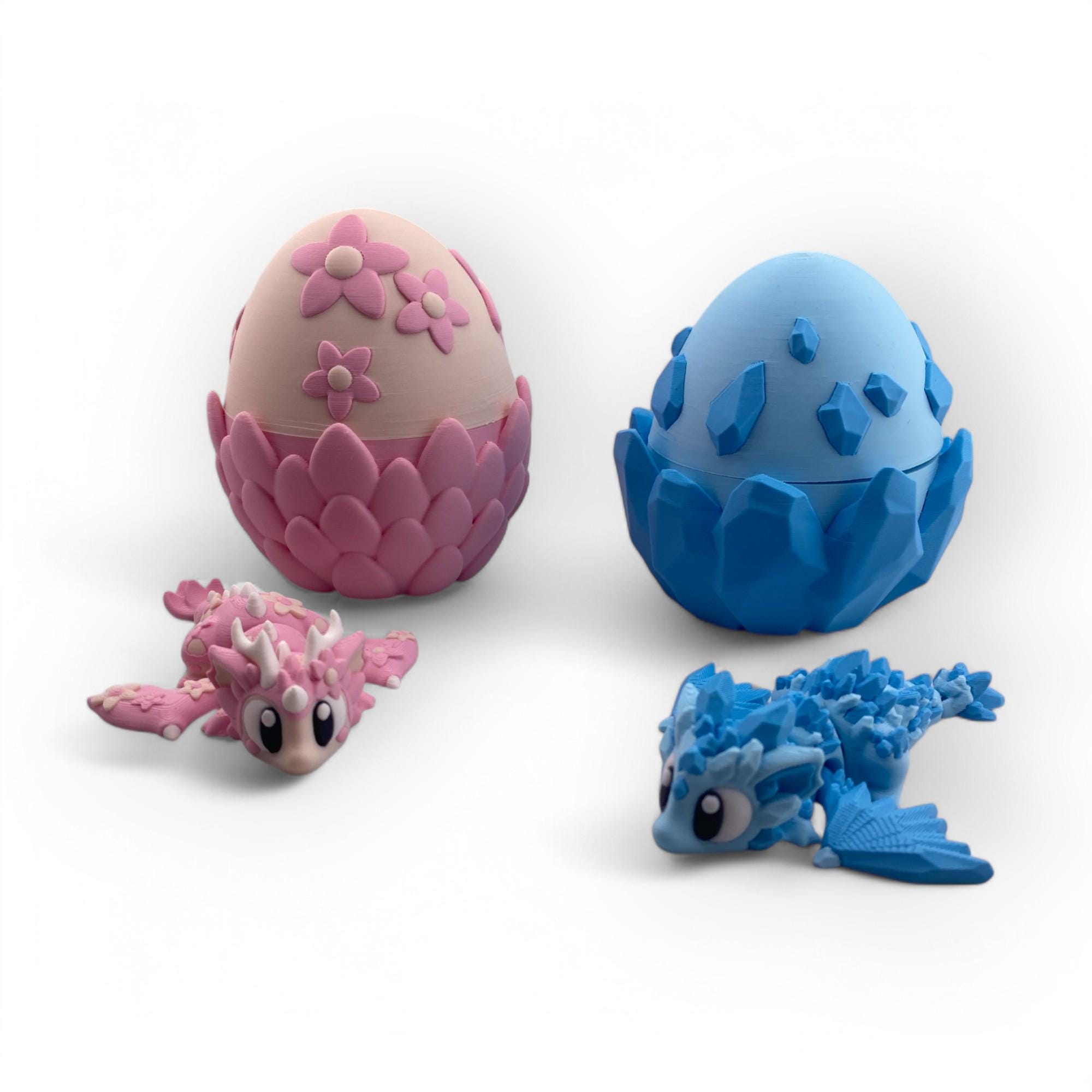 3D Printed Dragon Egg: Articulated Baby Dragon Surprise