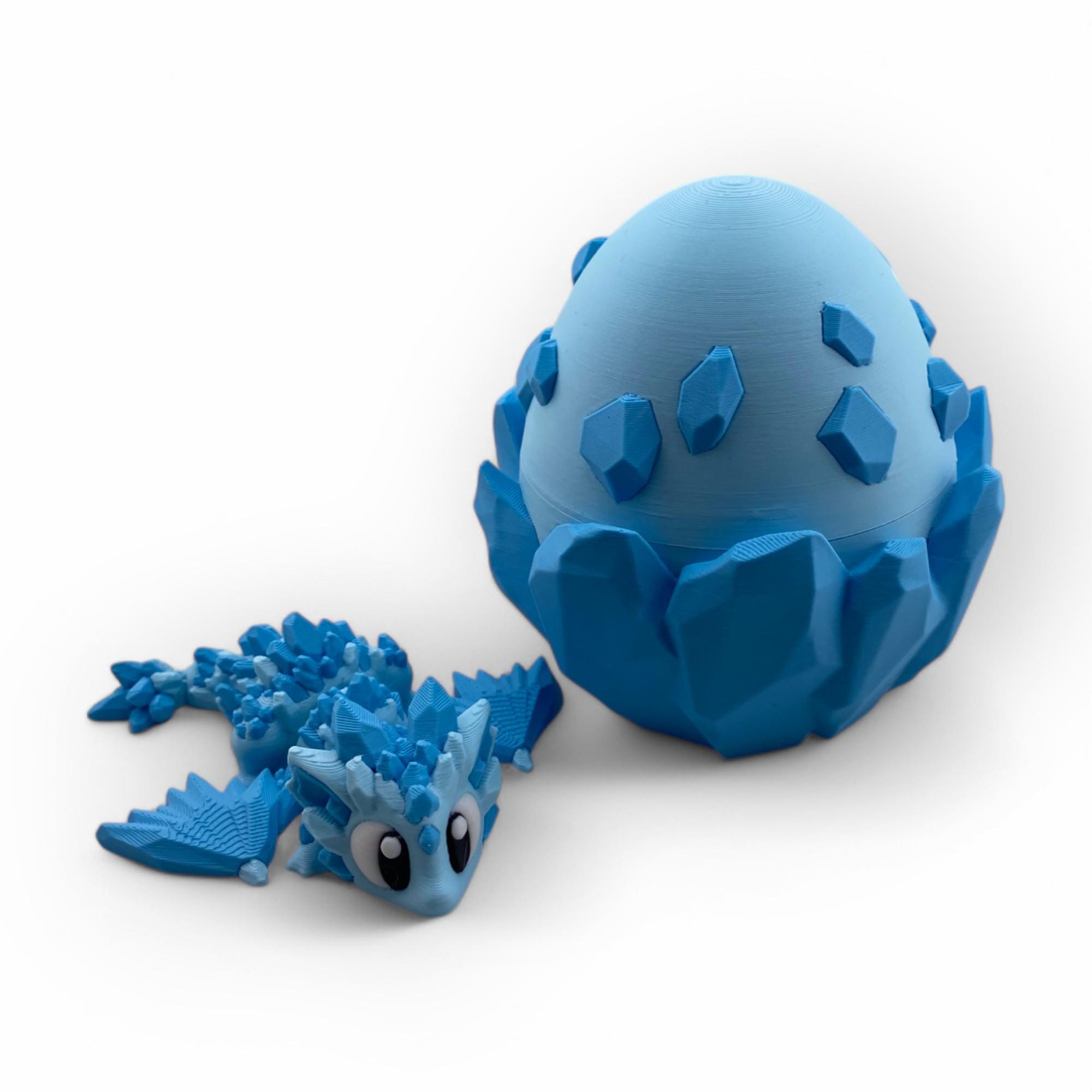 3D Printed Dragon Egg: Articulated Baby Dragon Surprise