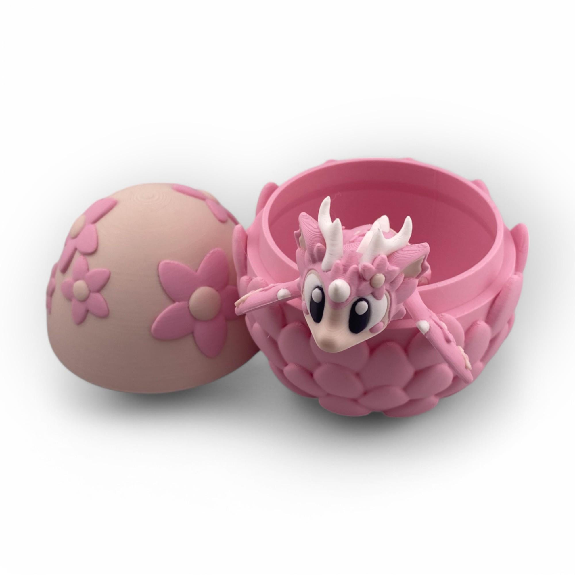 3D Printed Dragon Egg: Articulated Baby Dragon Surprise