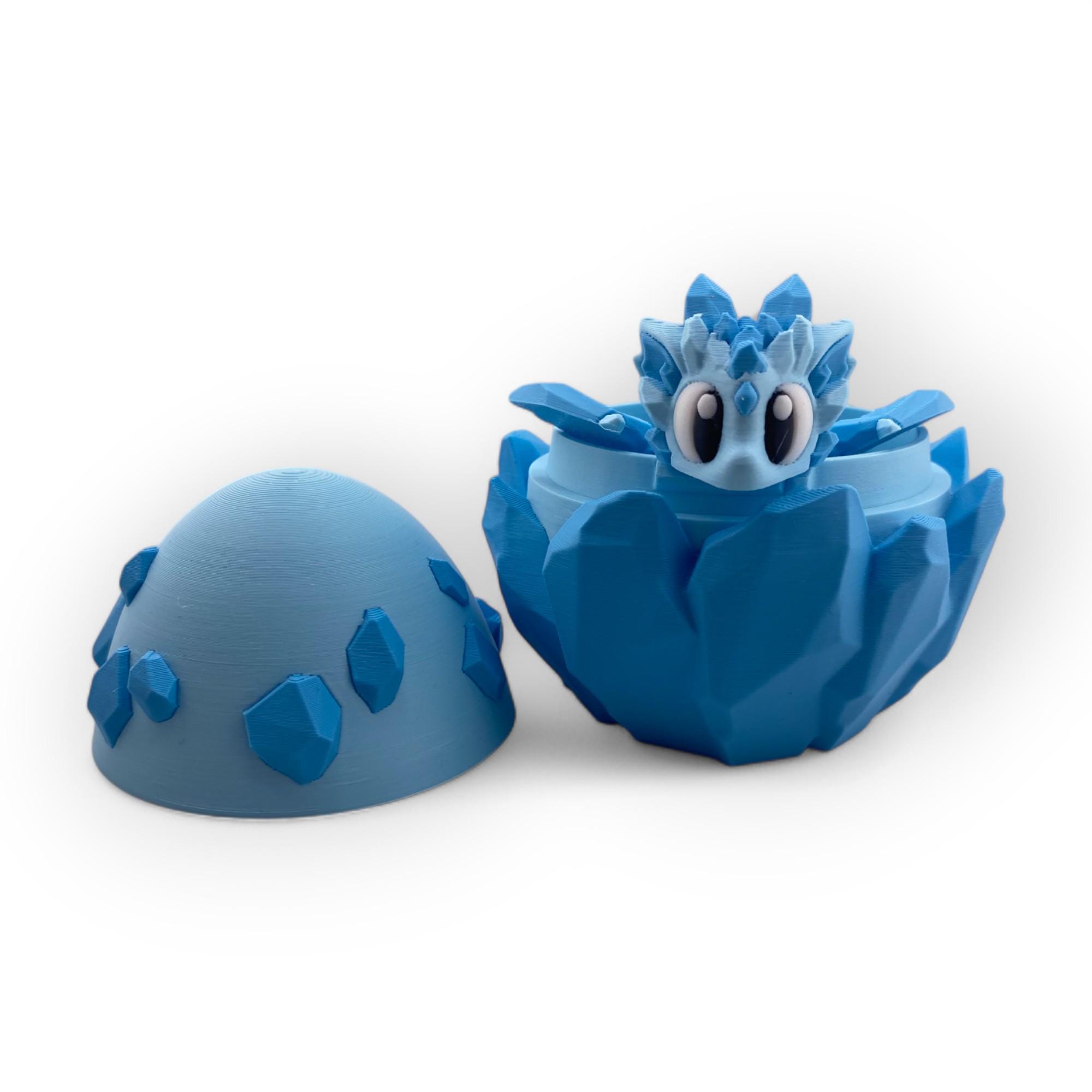 3D Printed Dragon Egg: Articulated Baby Dragon Surprise