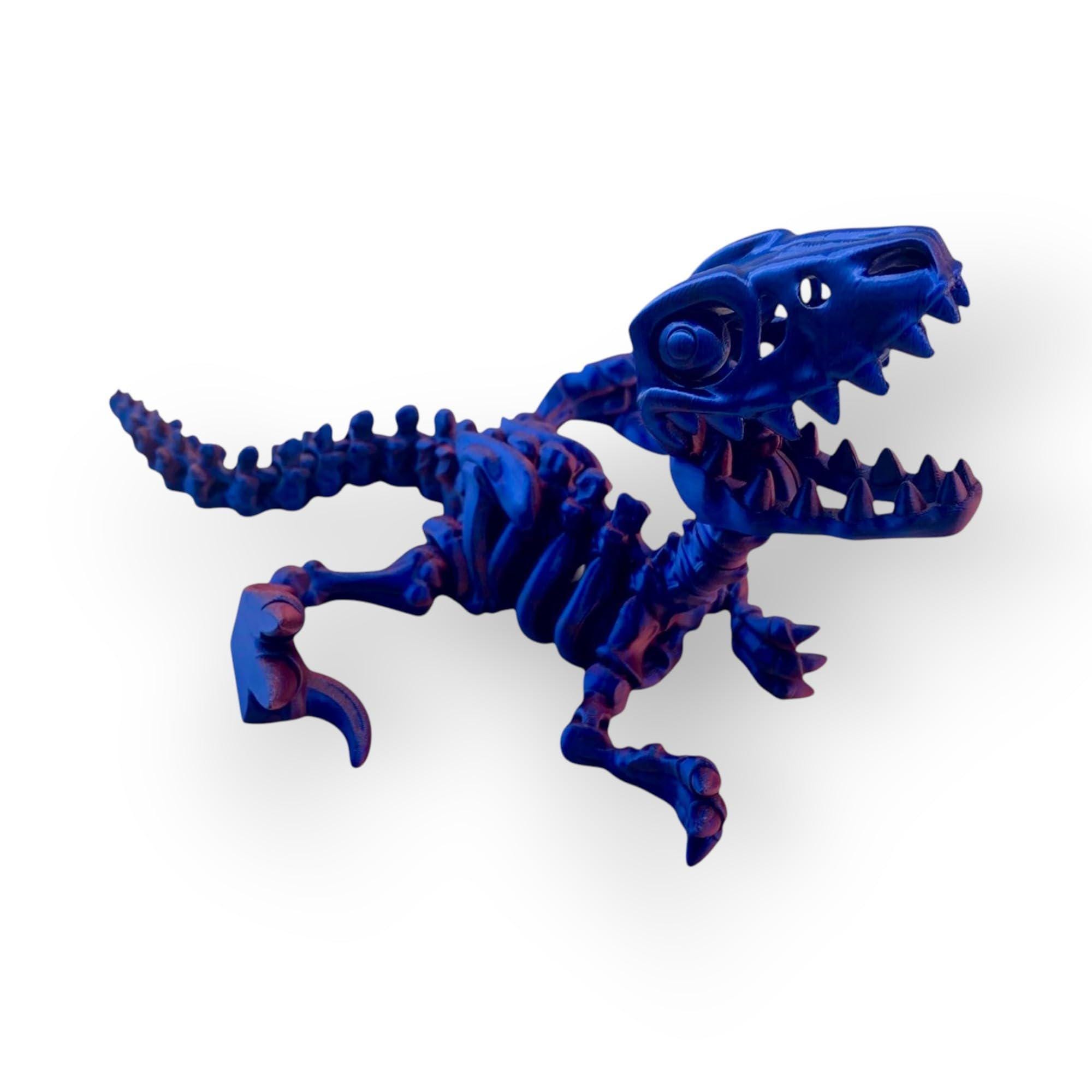 3D Printed Dinosaur Skeleton | Articulated T-Rex Desk Toy, Flexible Fidget, Collectible Decor