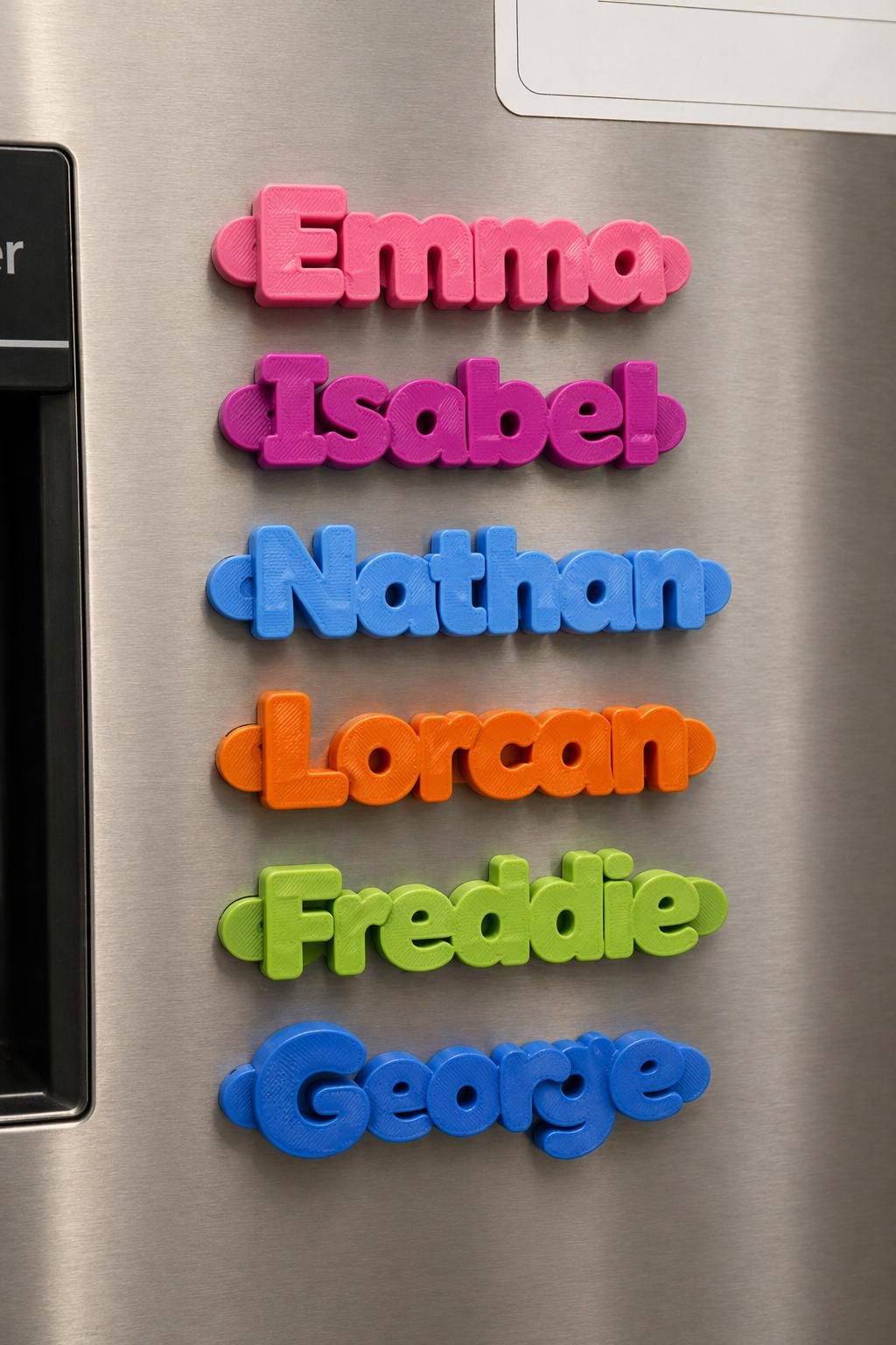 Personalised 3D Printed Name Magnet | Custom Locker Tag, Whiteboard Magnet