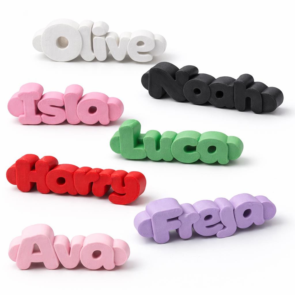 Personalised 3D Printed Name Magnet | Custom Locker Tag, Whiteboard Magnet