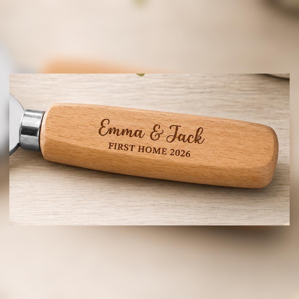 Personalised Wooden Bottle Opener for New Home, Housewarming Gift for Couples
