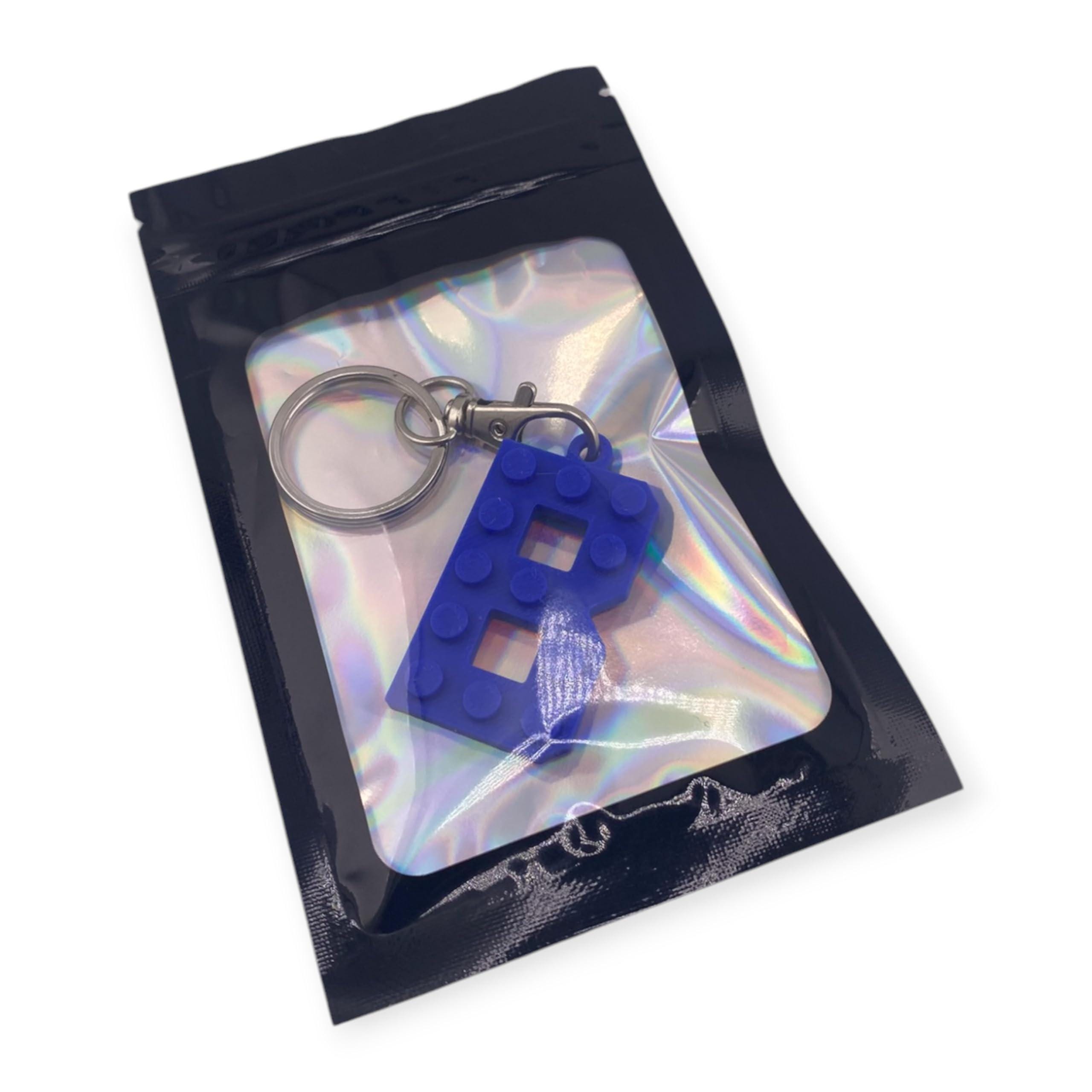Personalized 3D Printed Building Block Letter Keyring: Eco-Friendly Gift