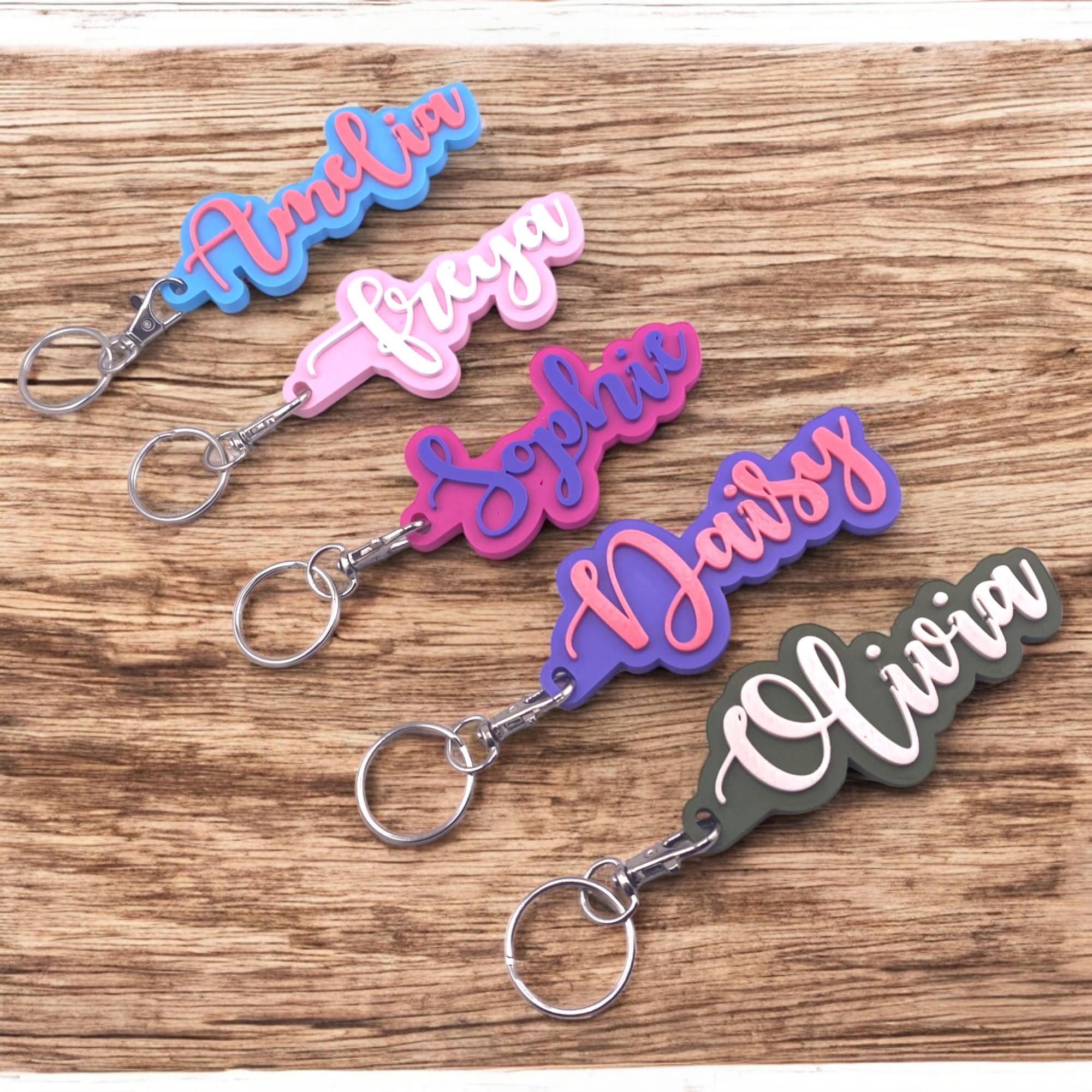 Personalized 3D Printed Name Keychain: Eco-Friendly PLA Plastic
