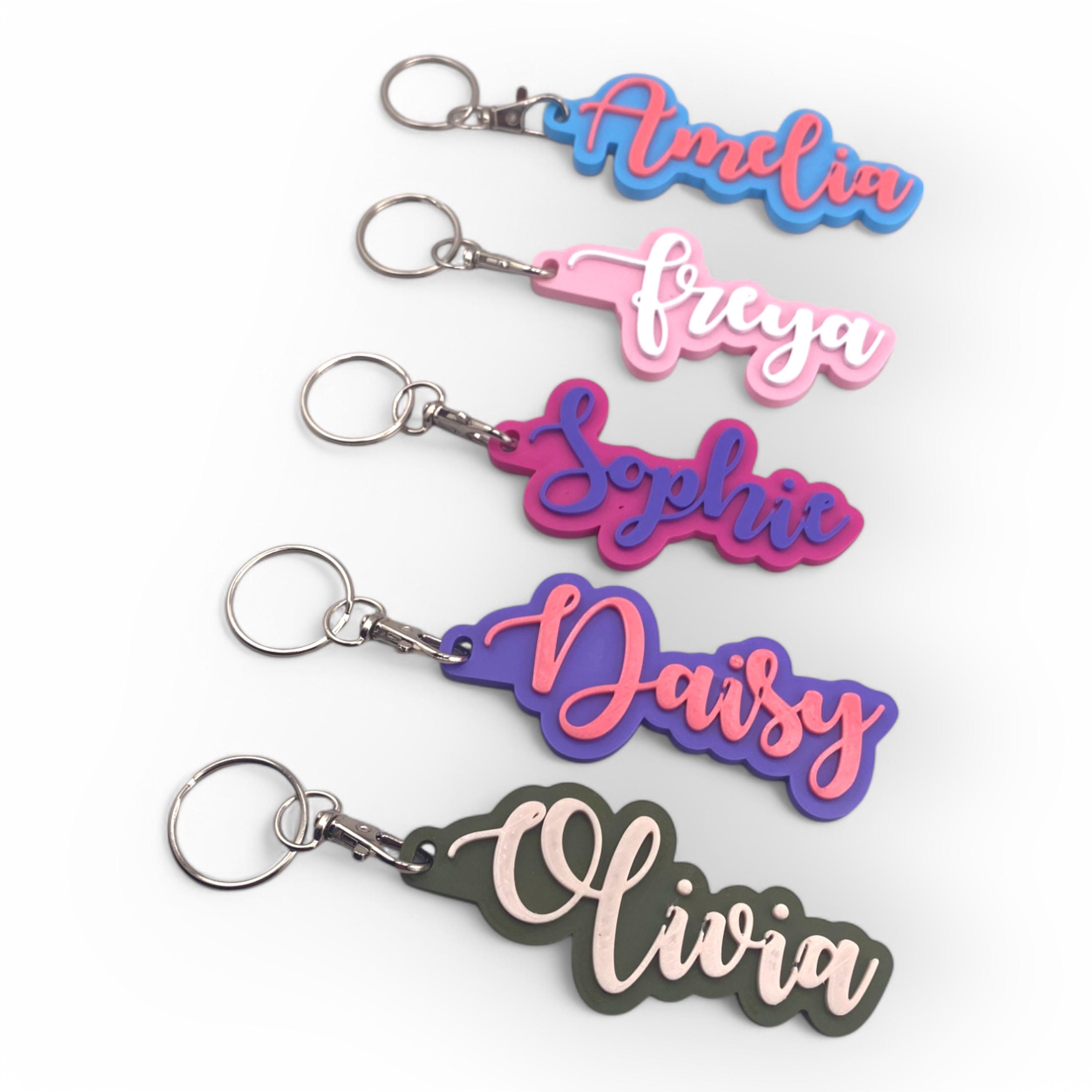 Personalized 3D Printed Name Keychain: Eco-Friendly PLA Plastic