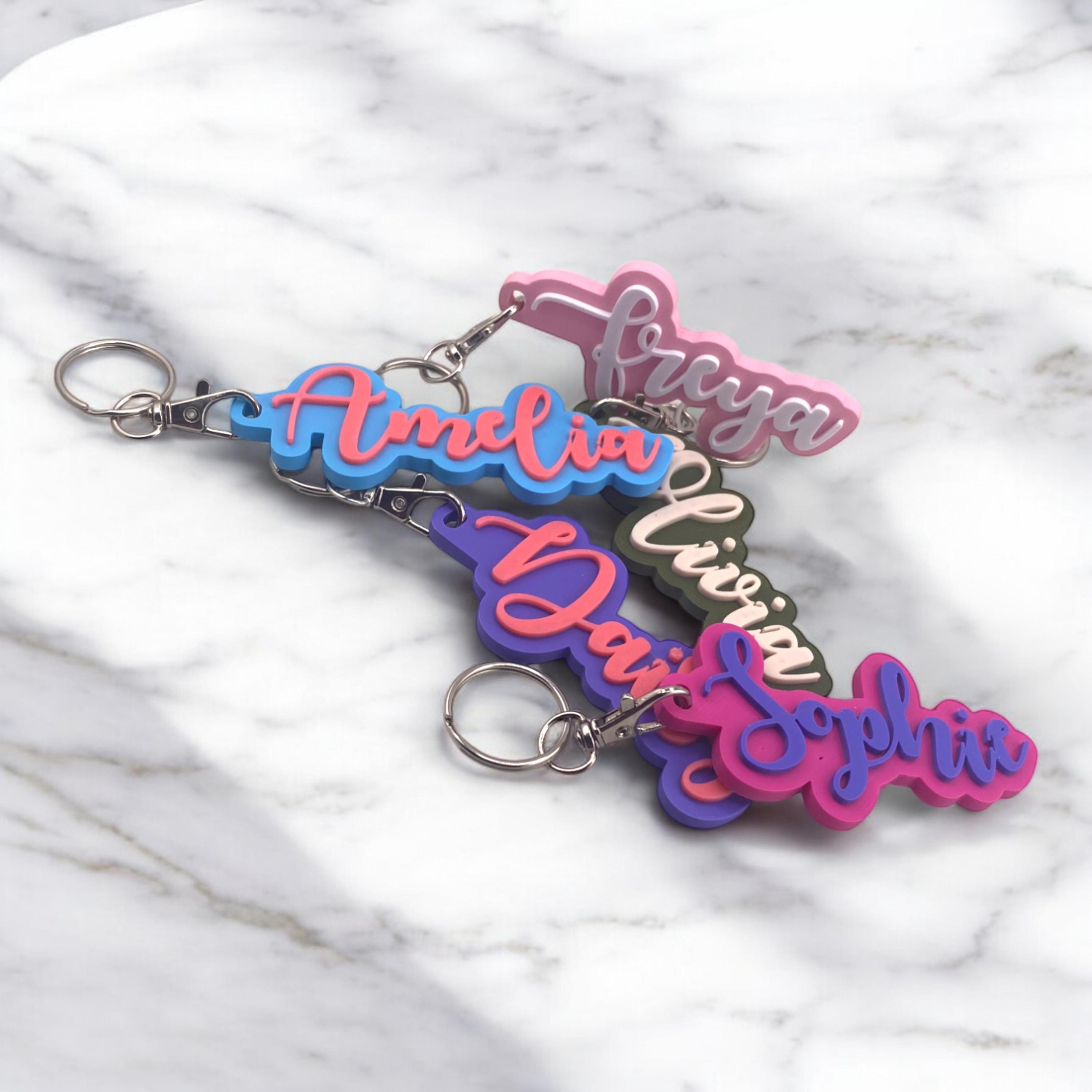 Personalized 3D Printed Name Keychain: Eco-Friendly PLA Plastic