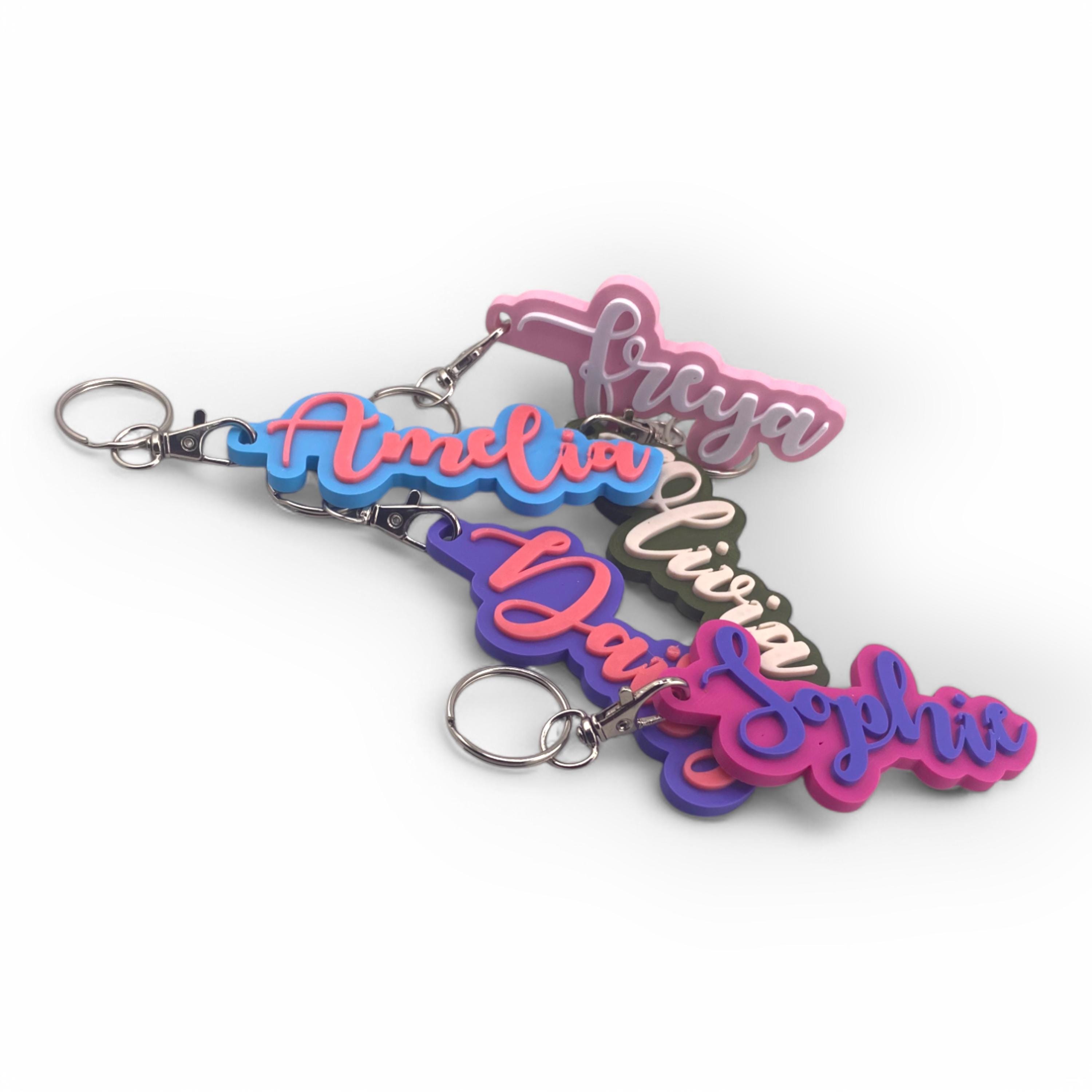 Personalized 3D Printed Name Keychain: Eco-Friendly PLA Plastic