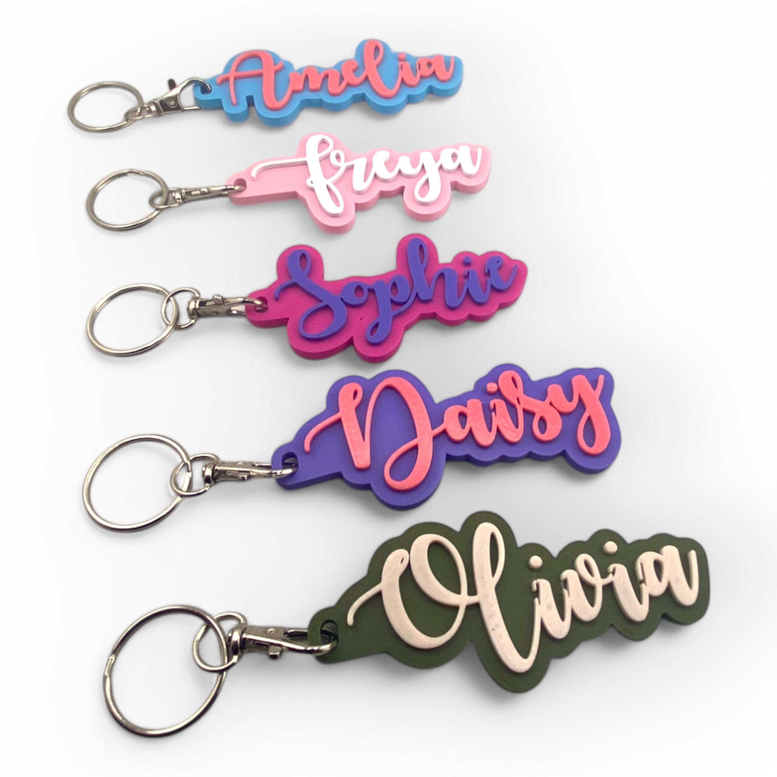 Personalized 3D Printed Name Keychain: Eco-Friendly PLA Plastic