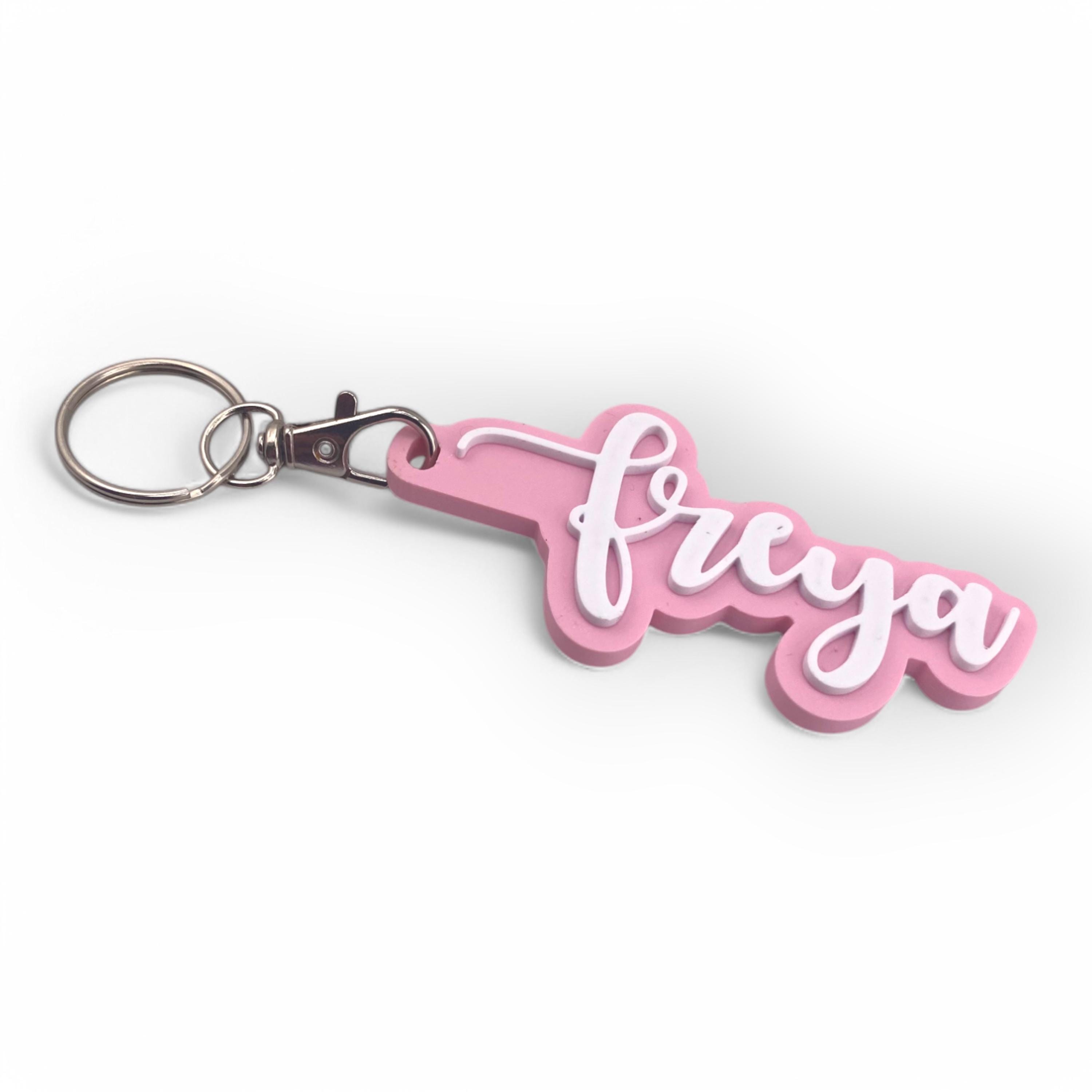 Personalized 3D Printed Name Keychain: Eco-Friendly PLA Plastic