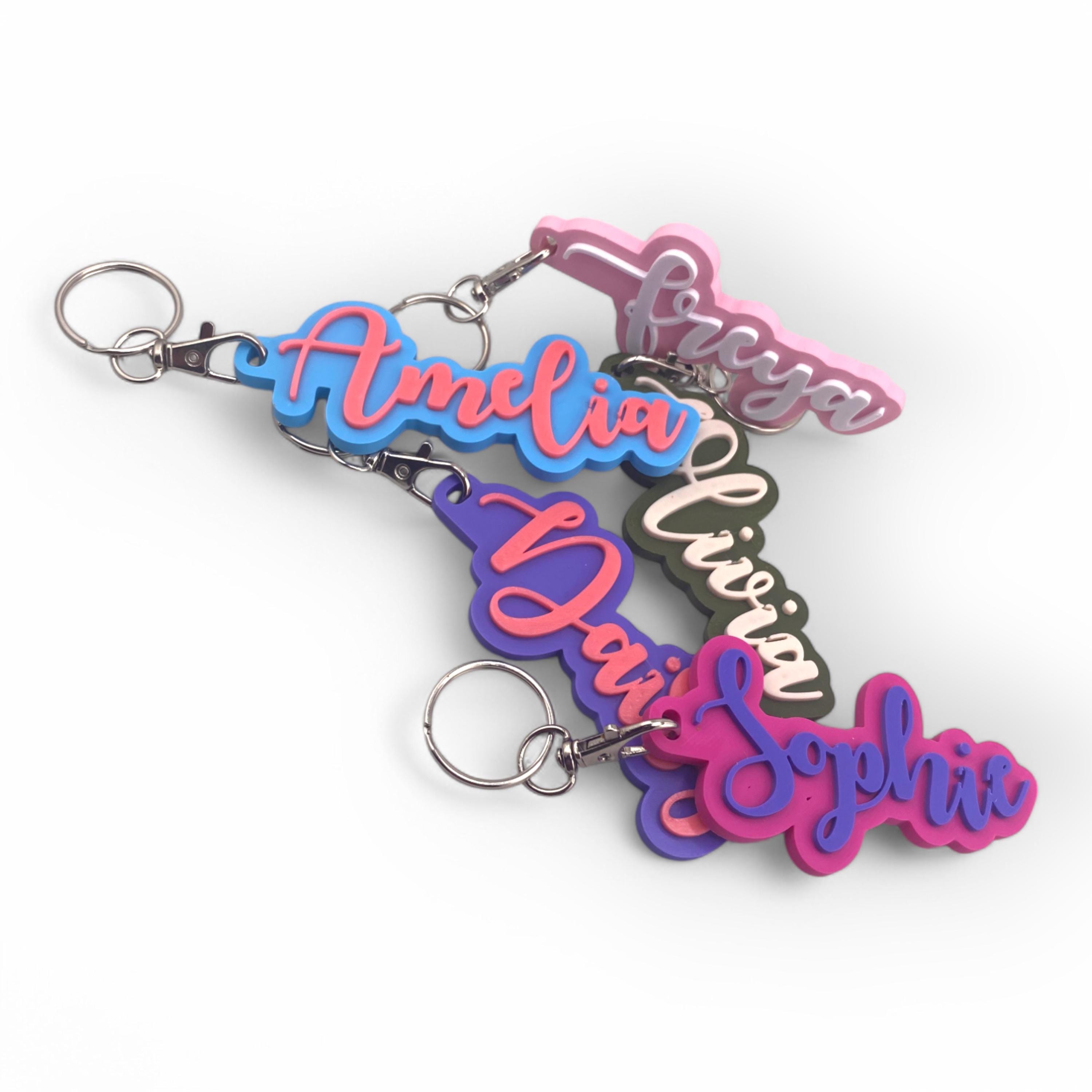 Personalized 3D Printed Name Keychain: Eco-Friendly PLA Plastic