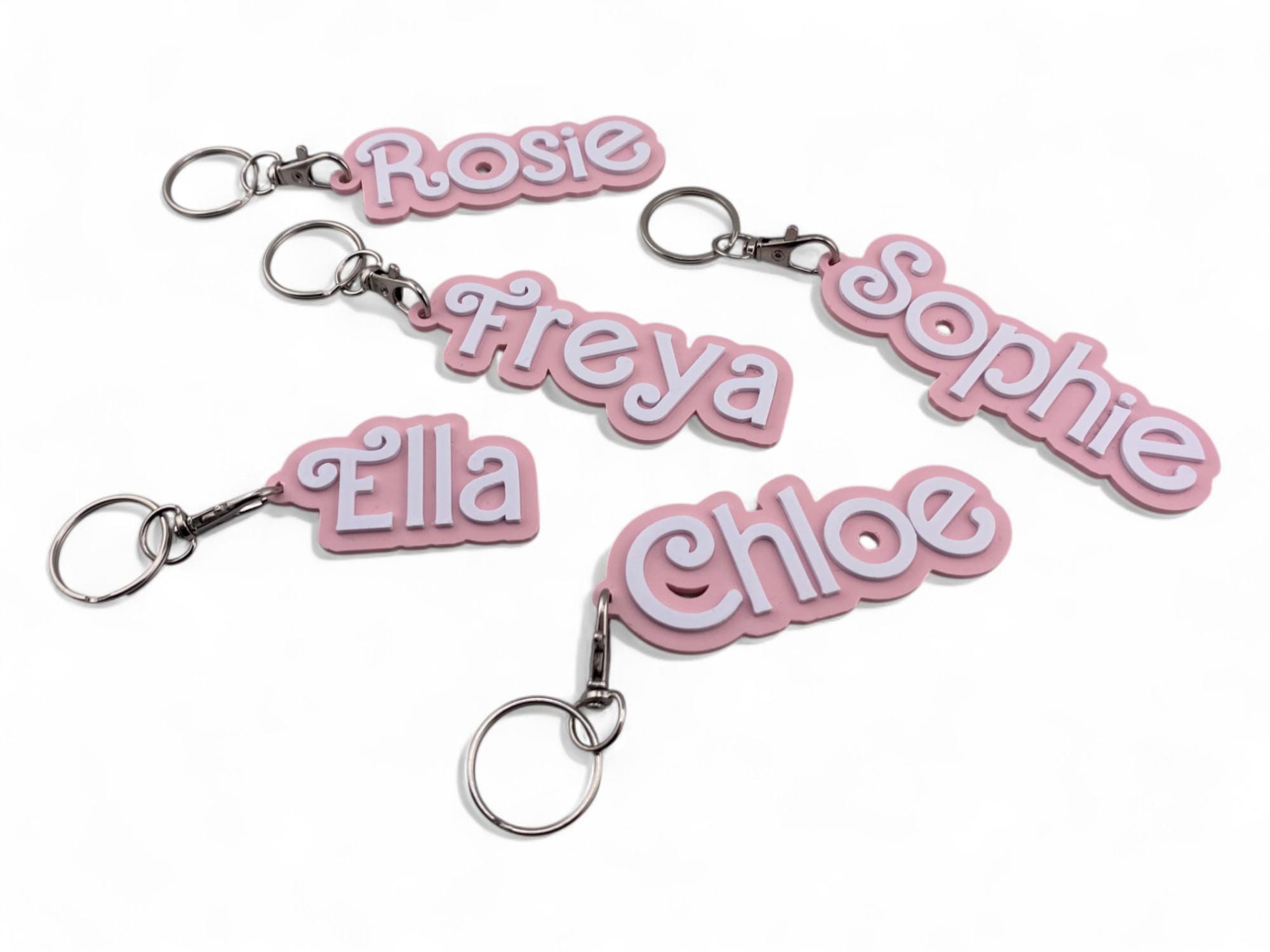Personalized Name Keychain: 3D Printed PLA Plastic, Custom Bag Tag
