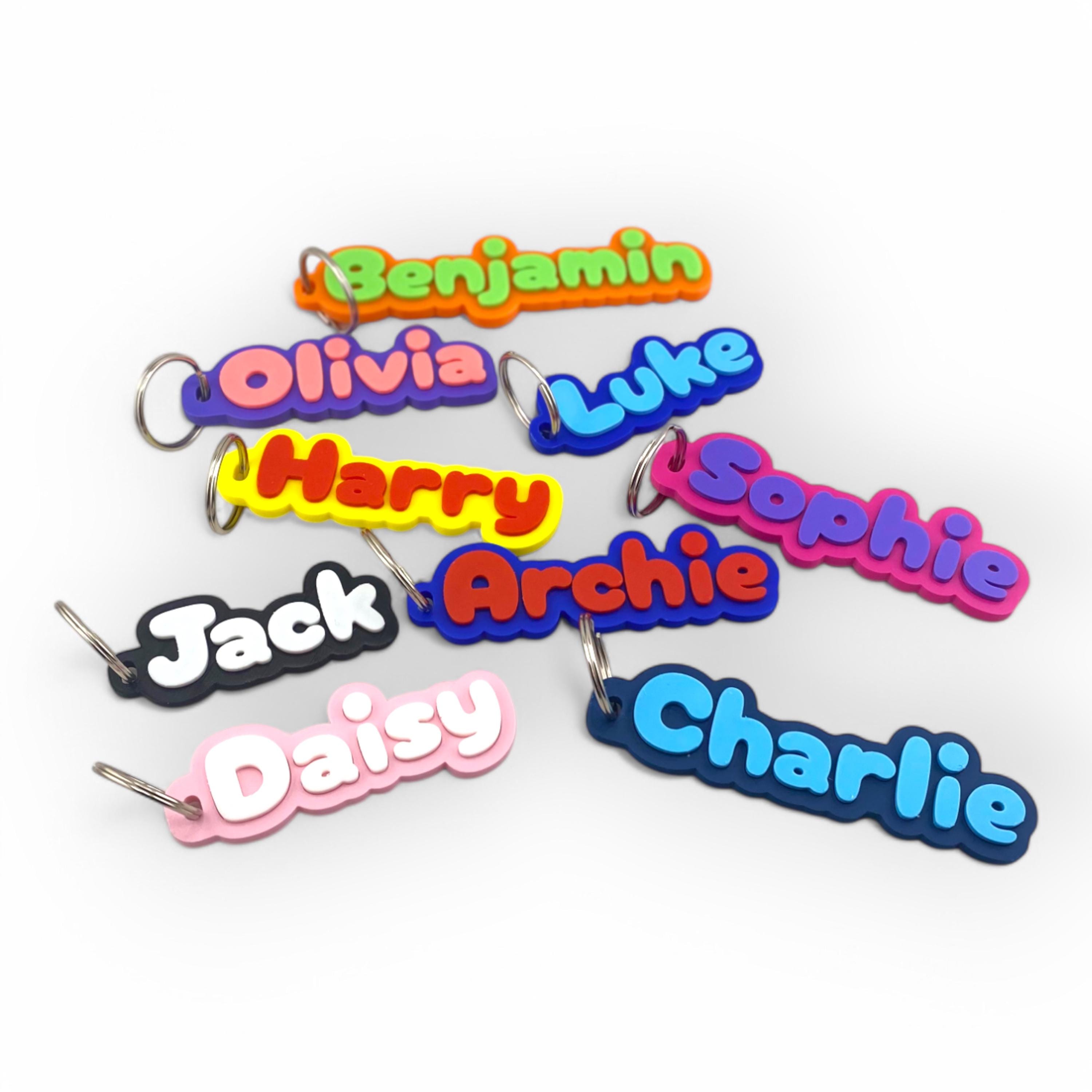 Personalized Name Keychain: 3D Printed PLA Plastic, Custom Bag Tag